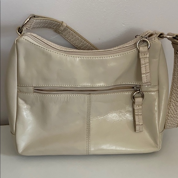 Giani Bernini off white glaze double zip hobo bag - Picture 6 of 10